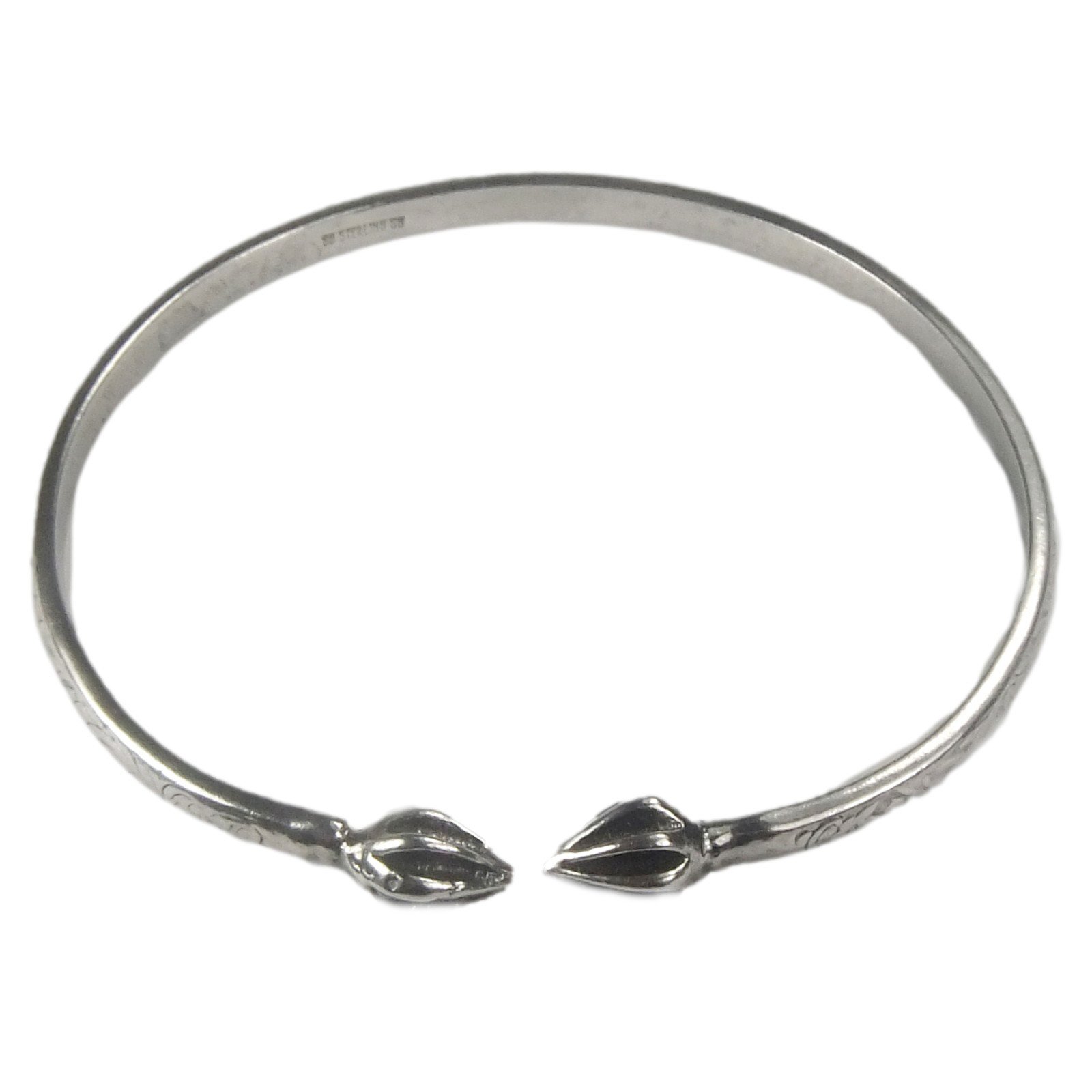 Sterling bracelet with etching - 8"