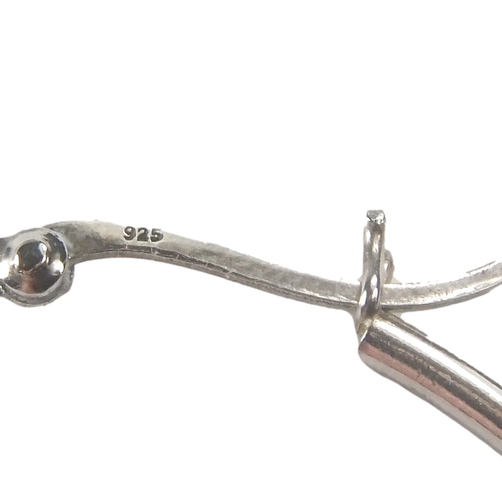 Solid sterling silver large hoop earrings - Image 2